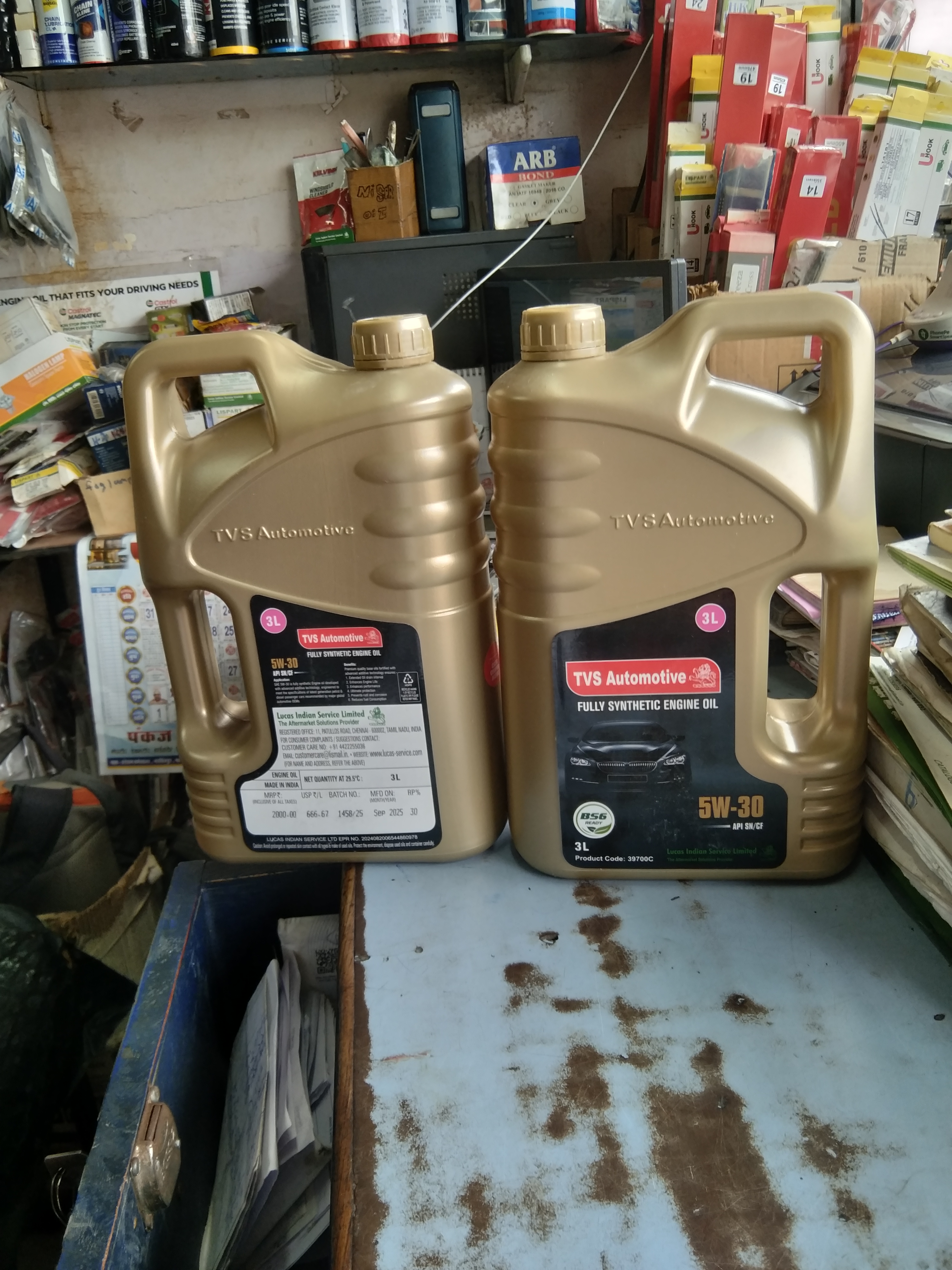Tvs auto motive oil 5w-30 3lt api sn/cf